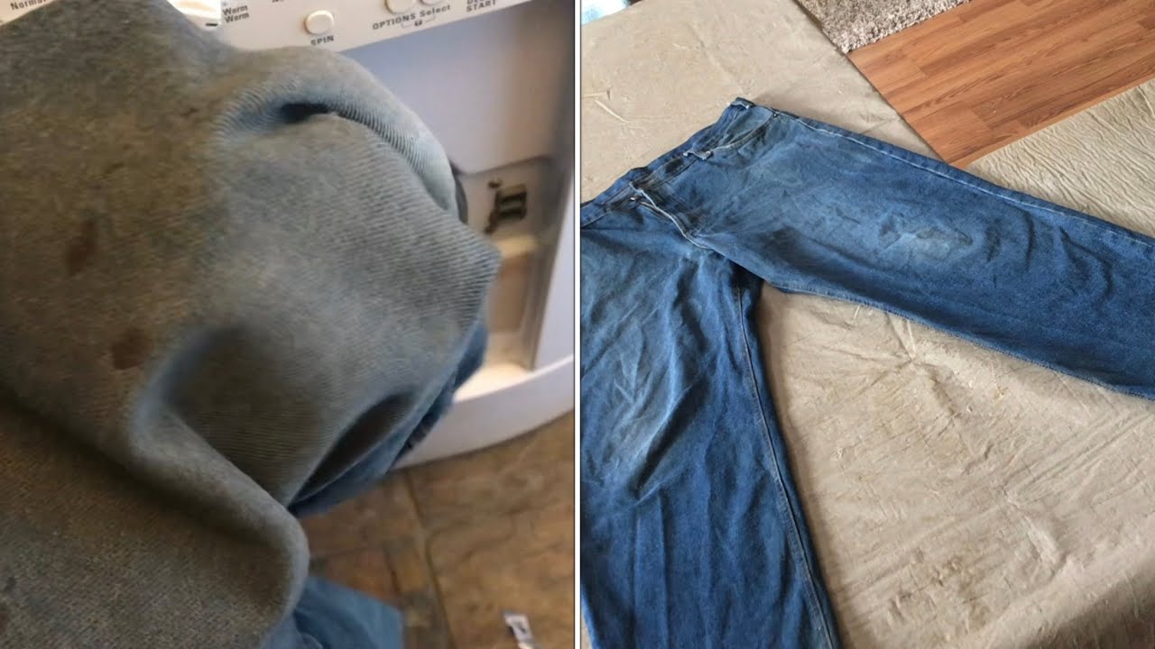 how to “clean” REALLY DIRTY blue jeans 