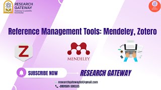 Reference Management Tools: Mendeley, Zotero 2025|| Research Gateway Free Course