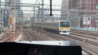 JR East  Yamanote Line E235  series Shibuya - Tabata Tokyo Japan  【前面展望】日本　JR東日本 山手線　渋谷〜田端 