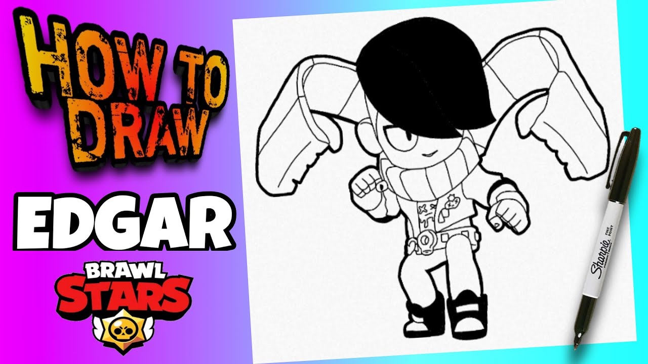 How To Draw Brawl Stars Edgar Step By Step Como Dibujar A Edgar De Brawl Stars Youtube - como desenhar o edgar do brawl stars