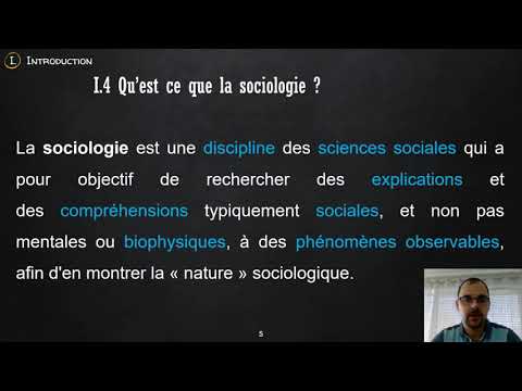 Vidéo: Qu'est-ce Que La Sociologie En Tant Que Science Moderne