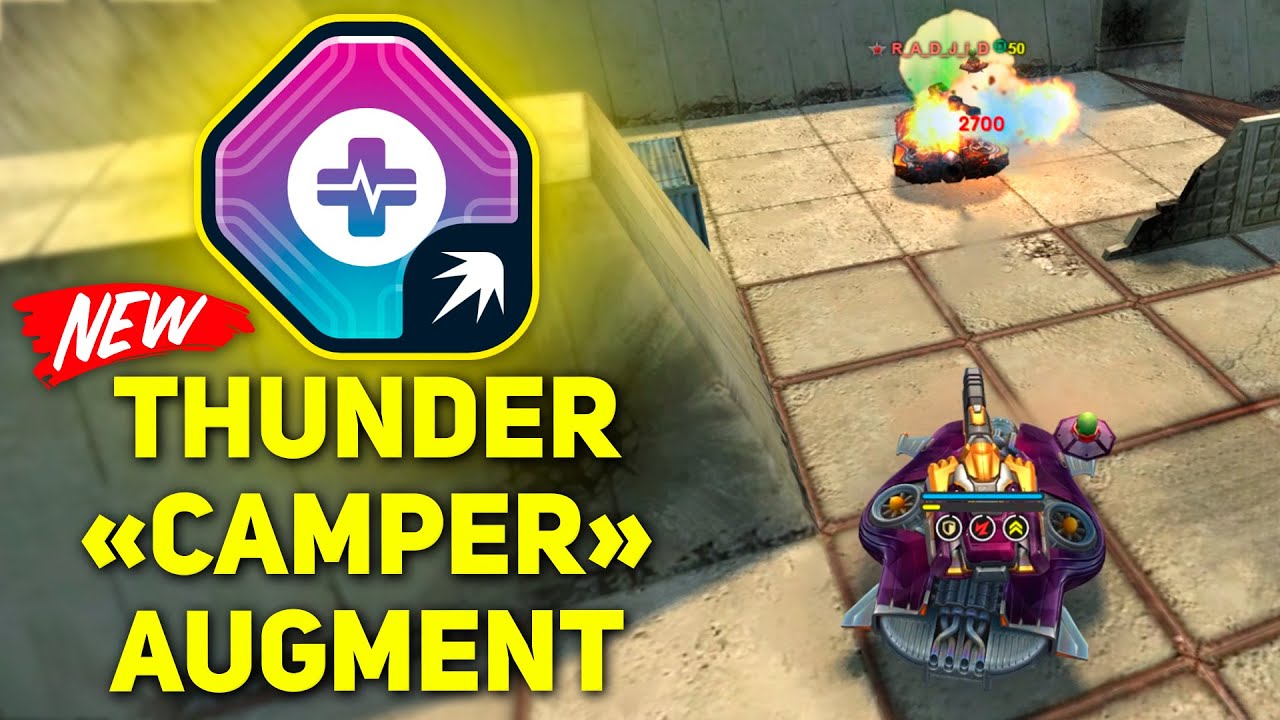 Tanki Online — НОВОЕ улучшение Thunder «Кемпер» | Обзор и монтаж матча