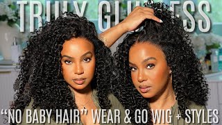 NEW 'M' CAP WEAR & GO GLUELESS Curly Wig for BEGINNERS + 3 STYLES | PRECUT & PREPLUCKED| ISEE HAIR