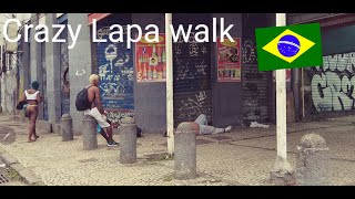 Walking around this dangerous area of downtown Rio de Janeiro, Brazil