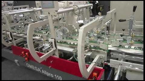 Omega Allpro 110 at Drupa 2106 - air blown lock bottom flaps