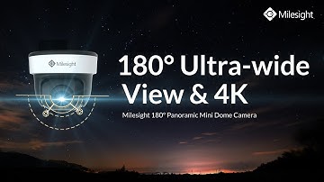 Milesight 180° Panoramic Mini Dome Network Camera  - 180° Ultra wide View & 4K
