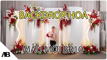 Backdrop hoa đám cưới hiện đại và sang trọng có đèn LED BR10