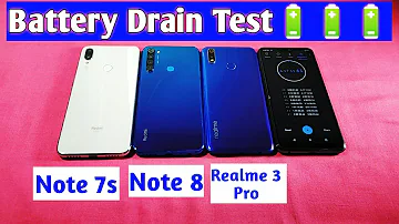 Redmi Note 8 Vs Redmi Note 7s Vs Realme 3 Pro Battery Drain Test