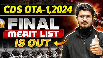 CDS OTA-1, 2024 FINAL MERIT LIST IS OUT 🤩
