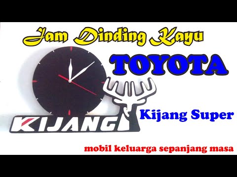  kerajinan  membuat jam dinding  kayu emblem logo toyota 