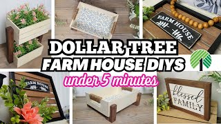 Dollar Tree WOODEN Farmhouse DIYS | Under 5 Minute Crafts