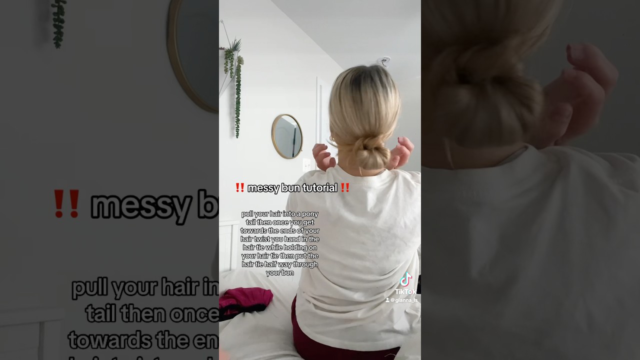 messy bun tutorial everyone was asking for #hairtok #hairtok #hairstyle #trending #foryou #blowup