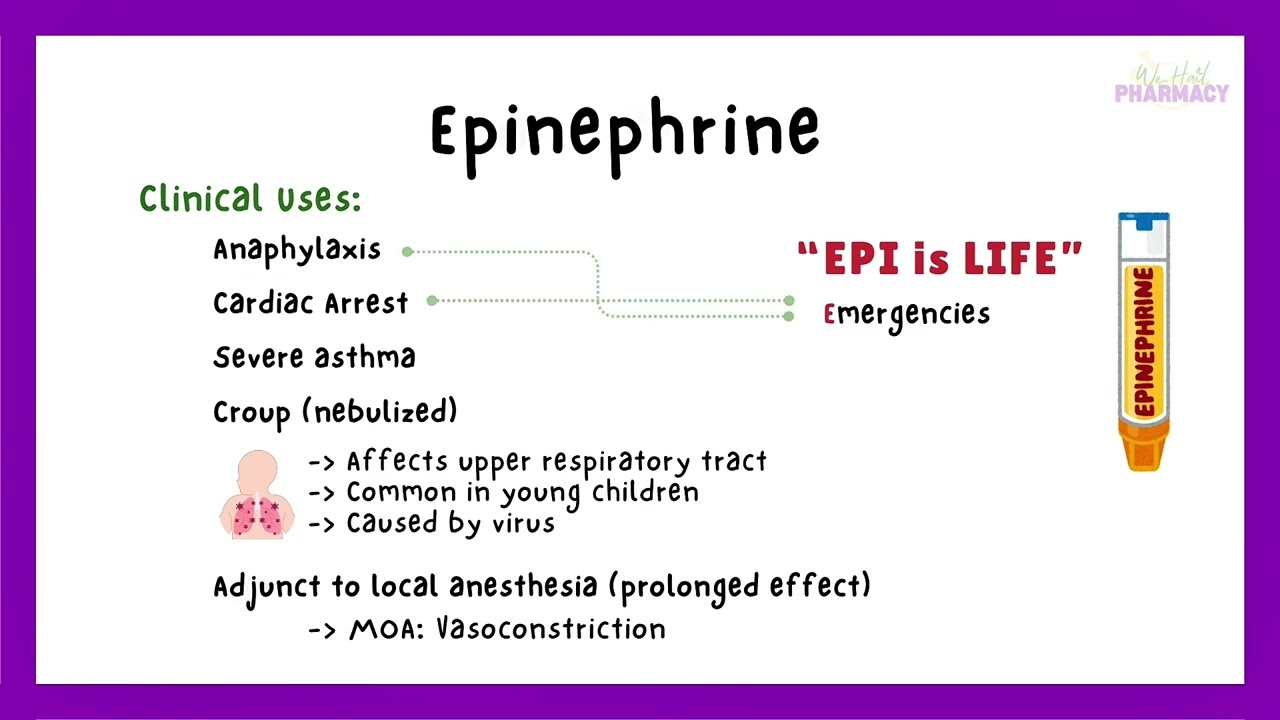 Studying Pharmacology one drug at a time - EPINEPHRINE 