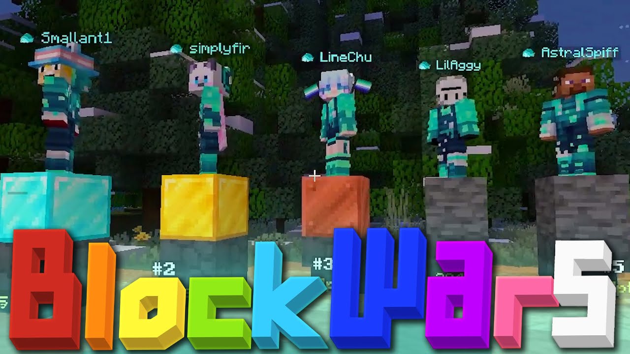 I Reinstalled Minecraft to compete in Block Wars w/ Fir, Smallant, LilAggy and Linechu