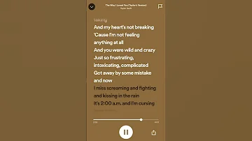 the way i loved you by taylor swift sped up