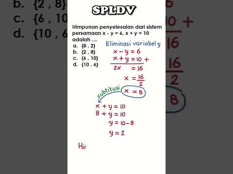 Video: Bagaimanakah anda menyelesaikan sistem persamaan linear secara algebra?