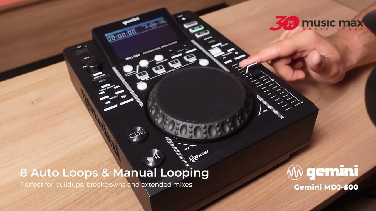 GEMINI MDJ-500 Tabletop Media Player - YouTube
