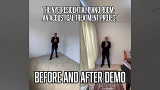 Before After Acoustic Treatment-Residential Piano Music Room