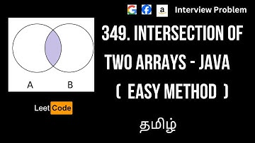 Intersection of Two Arrays  | Java | Tamil | Leetcode : 349