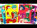 🎄CHRISTMAS HOLIDAY of HUNTRIX ZOEY & SAJA BOYS KPOP DEMON HUNTERS | STICKER BOOK DIY
