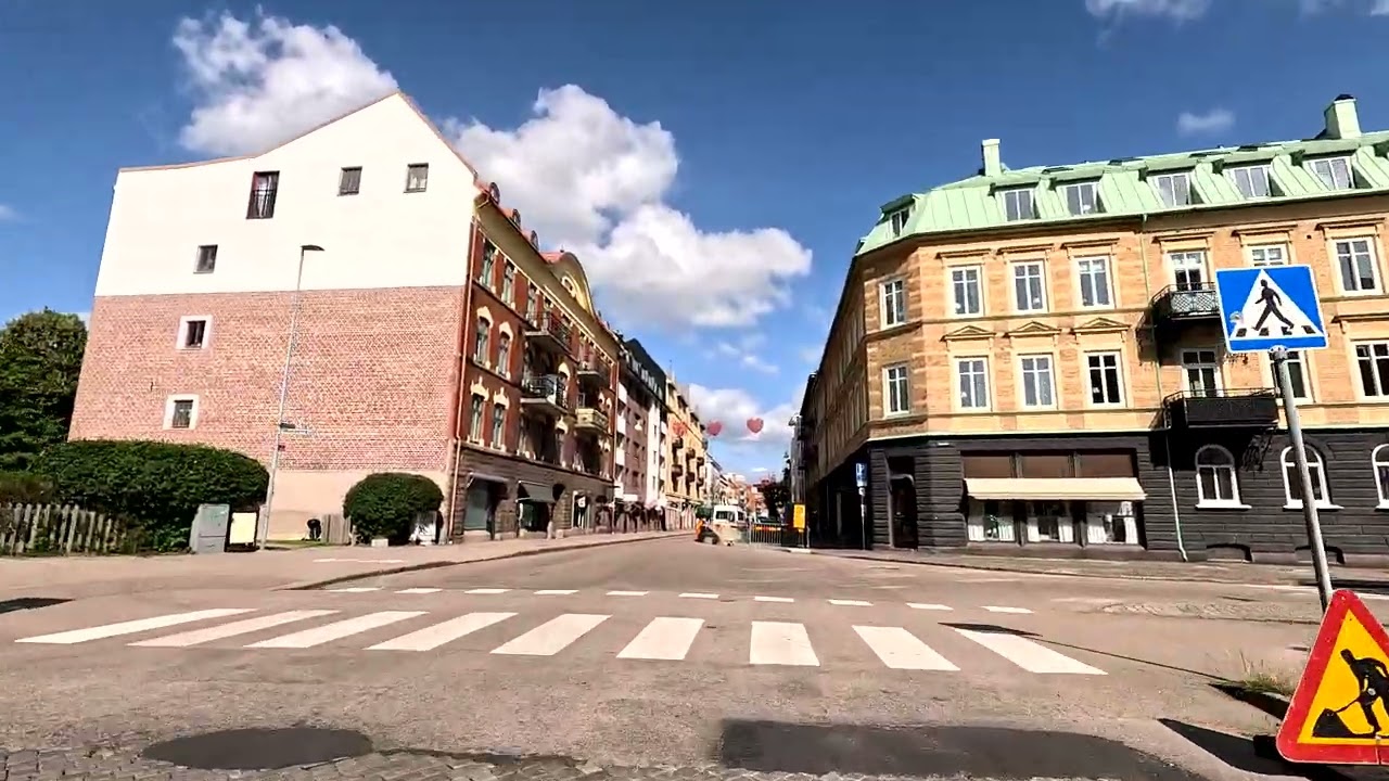 Halmstad City Center (West Side) [4K Drive]