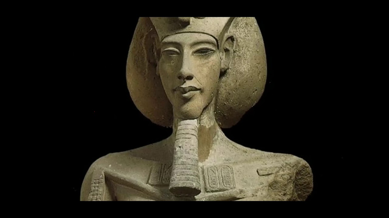 The unique statue of King Akhenaten, a heavy solid stone made in Egypt ...