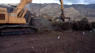 JD 450 loading sugar cane.