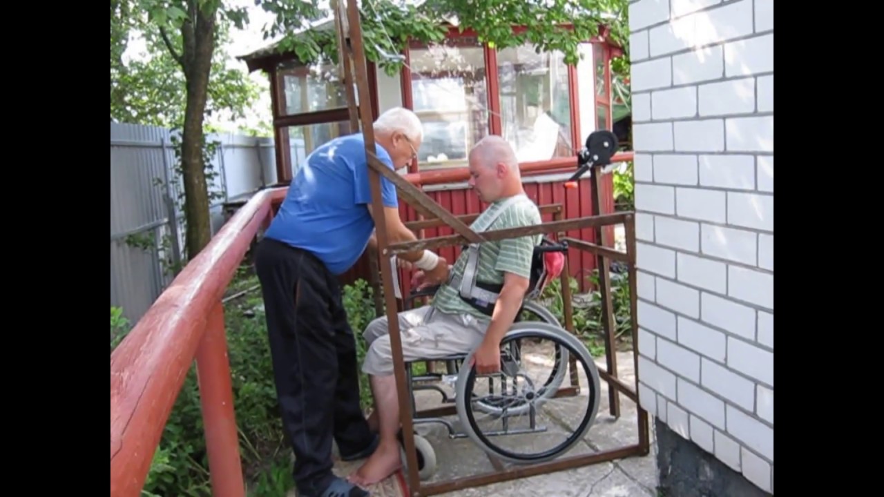Самодельный вертикализатор для взрослого инвалида - YouTube
