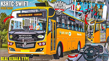 New ksrtc Swift Deluxe Air Bus Mod For Bussid || k-Swift || Free Mod💥 || New Bus Mods || #bussidmods
