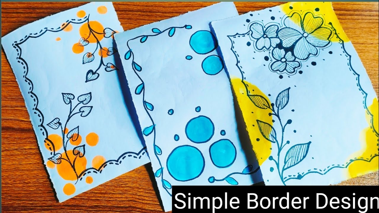 Simple Border Design For Project |Cover Page Design For Art Book |Maths Front Page Design