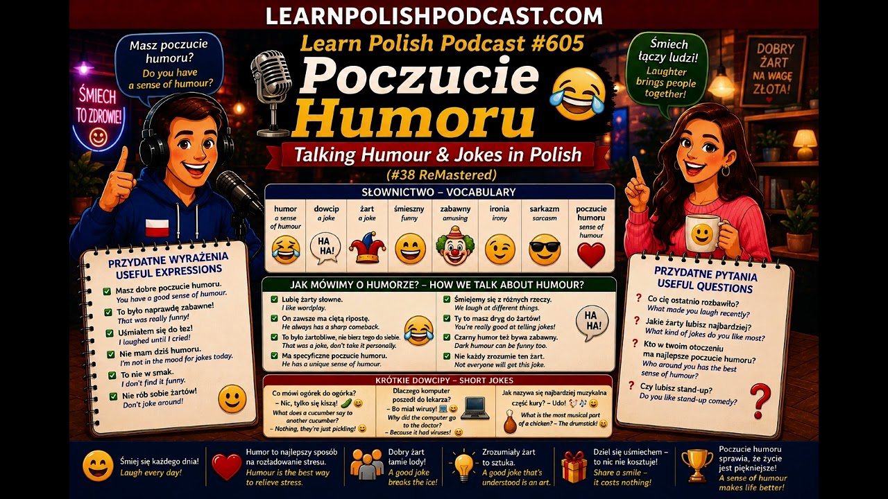 #606 Poczucie Humoru -  Talking Humour & Jokes in Polish (#38 ReMastered)