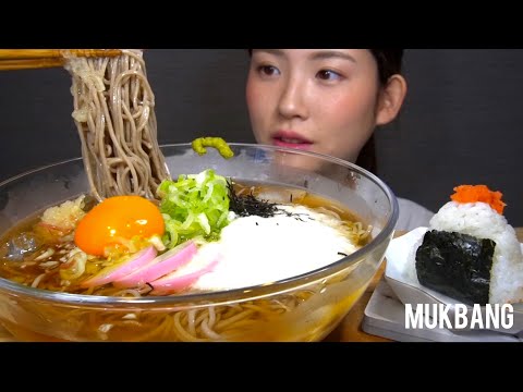 【咀嚼音】とろろ蕎麦with薬味😋(asmr mukbang モッパン)