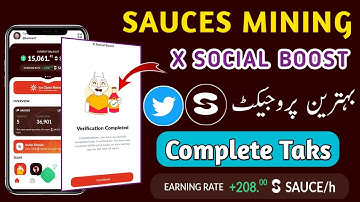 Sauces App | Sauces X Verification | Sauces Mining app X social Boost verification new method