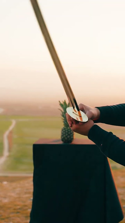 Cutting test at sunset ⚔️😱 #sword #shorts #short #sunset #history #katana #vikings #fyp
