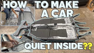 SOUND DEADENING makes a CRAZY DIFFERENCE!! HOW TO sound deaden a car!!
