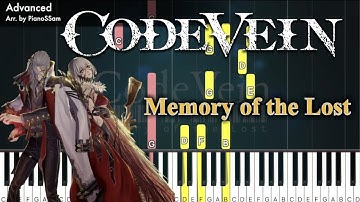 [Advanced] Memory of the Lost - Code Vein | Piano Tutorial