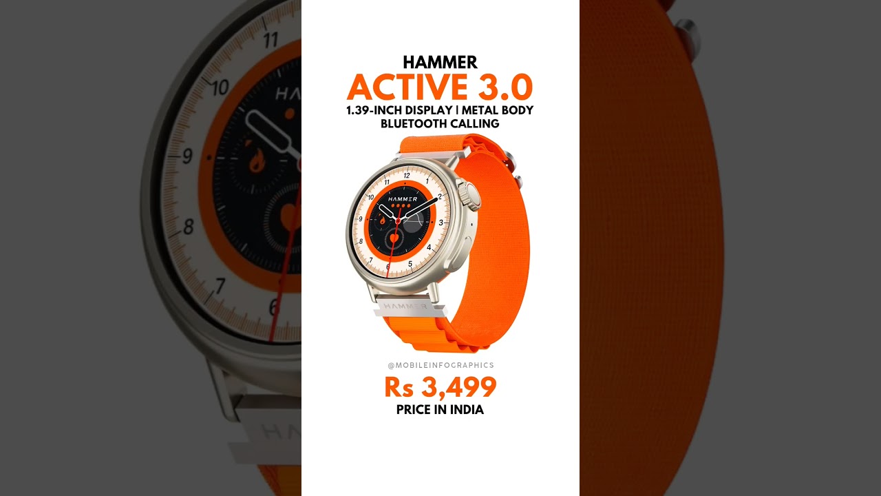 Hammer Active 3.0 Smartwatch Launched in India 🇮🇳