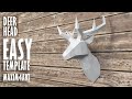 Deer head wall trophy diy papercraft