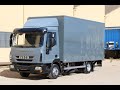 Iveco Eurocargo ML75E18 Caja rígida 5,10m, A/C, 3 plazas, Plataforma - 2012