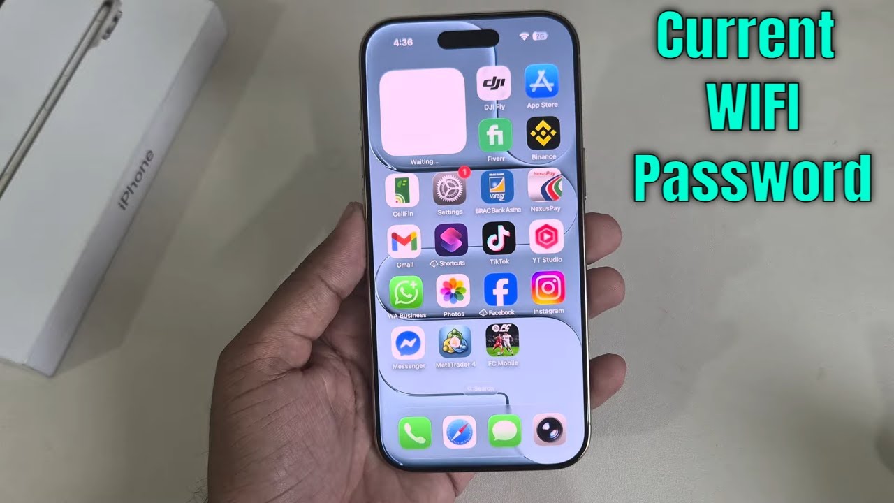 How to check current WIFI password iPhone?