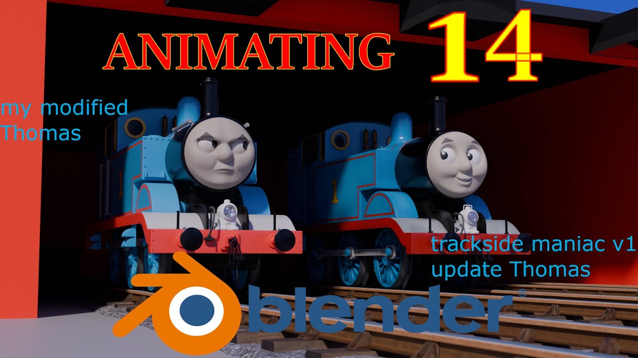animation 14 testing trackside maniac upgraded CGI Thomas model v1 (model link in description.)