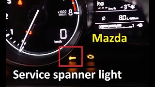 Mazda Spanner light | Service or Wheel Rotation | How to reset
