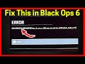 Fix Black Ops 6 DEV ERROR 0xD8E46539