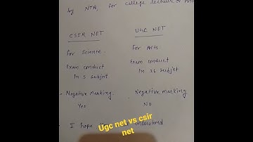 what is difference  between ugc net & csir net #ugcnet #csirnet