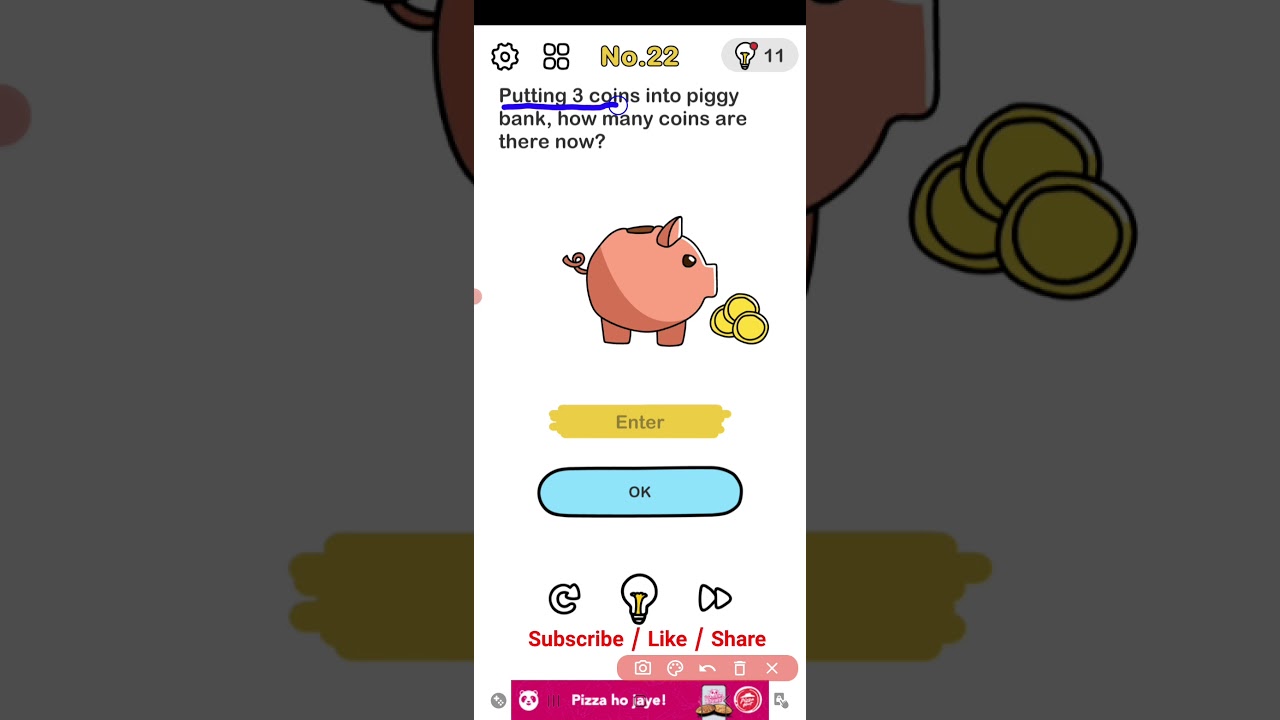 Brain out level 22 walkthrough solution gameplay |Game the chain