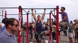 15 (deadstop) Pullups with 32kg
