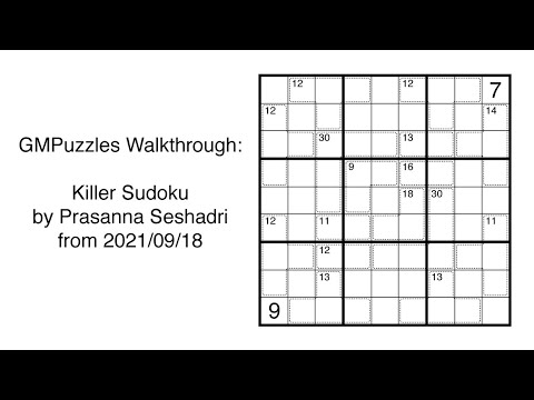 Killer Sudoku by Prasanna Seshadri - The Art of Puzzles