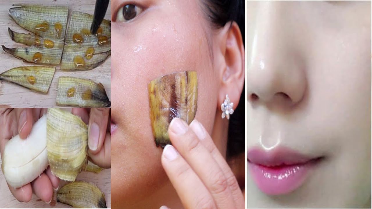 Rub Banana Peel to Removed Wrinkles,Dark Spots Glass Skin with