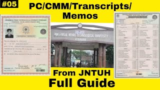 How To Take PC, CMM, TRANSCRIPTS From JNTUH University