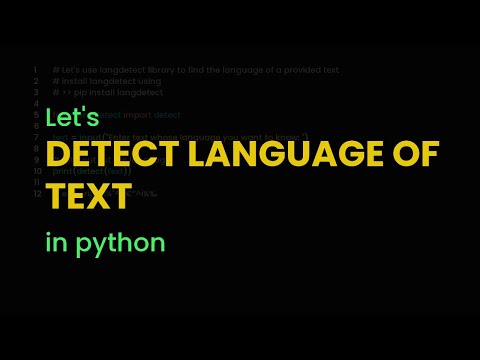 Detect language of text